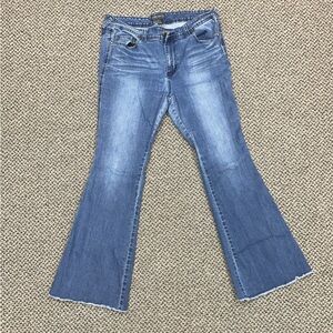 Forever 21 Plus Flare Blue Jeans